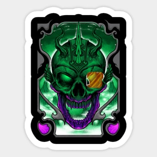 The green devil Sticker